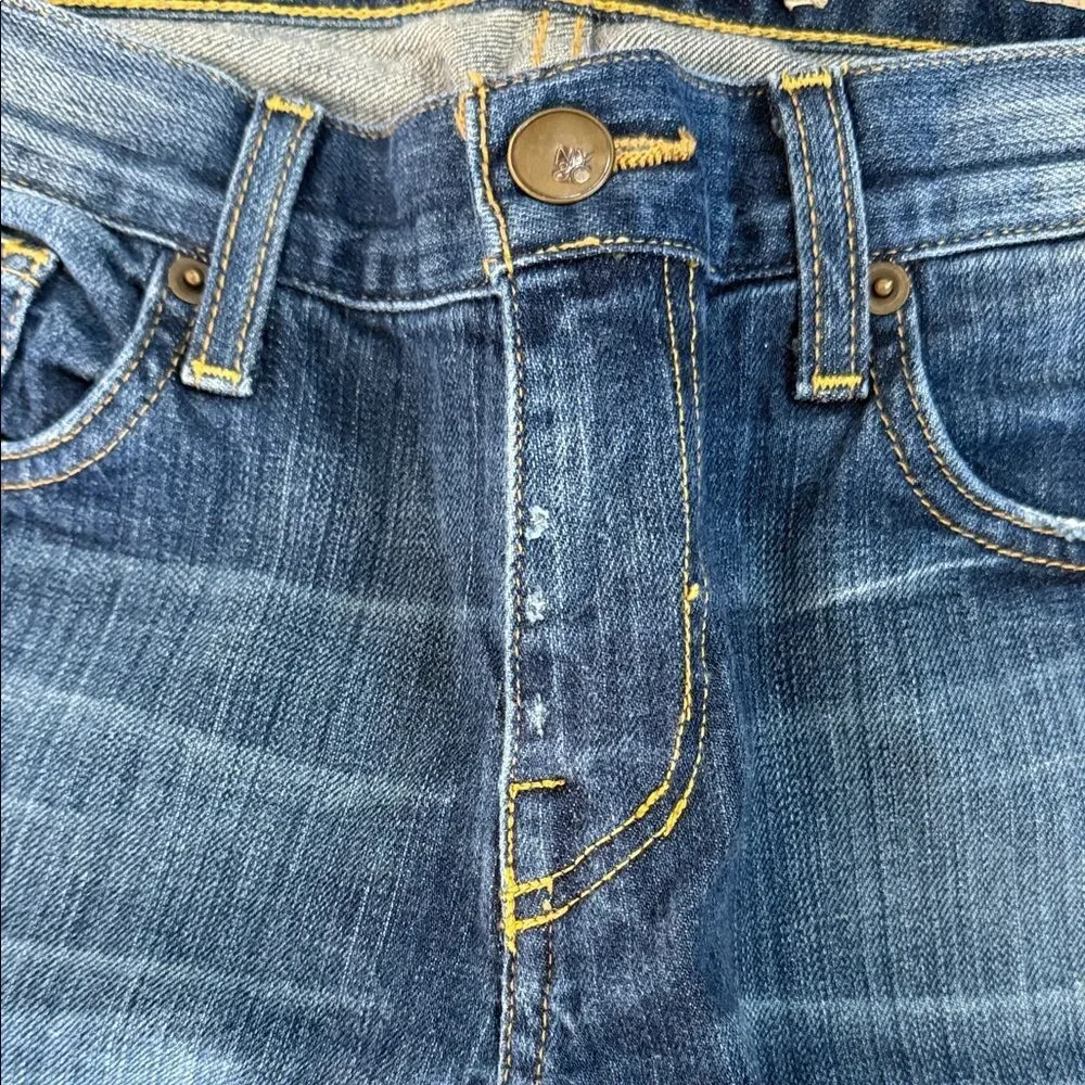 New York & Company Bootcut Jeans Dark Wash Raw Hem Size 8/29